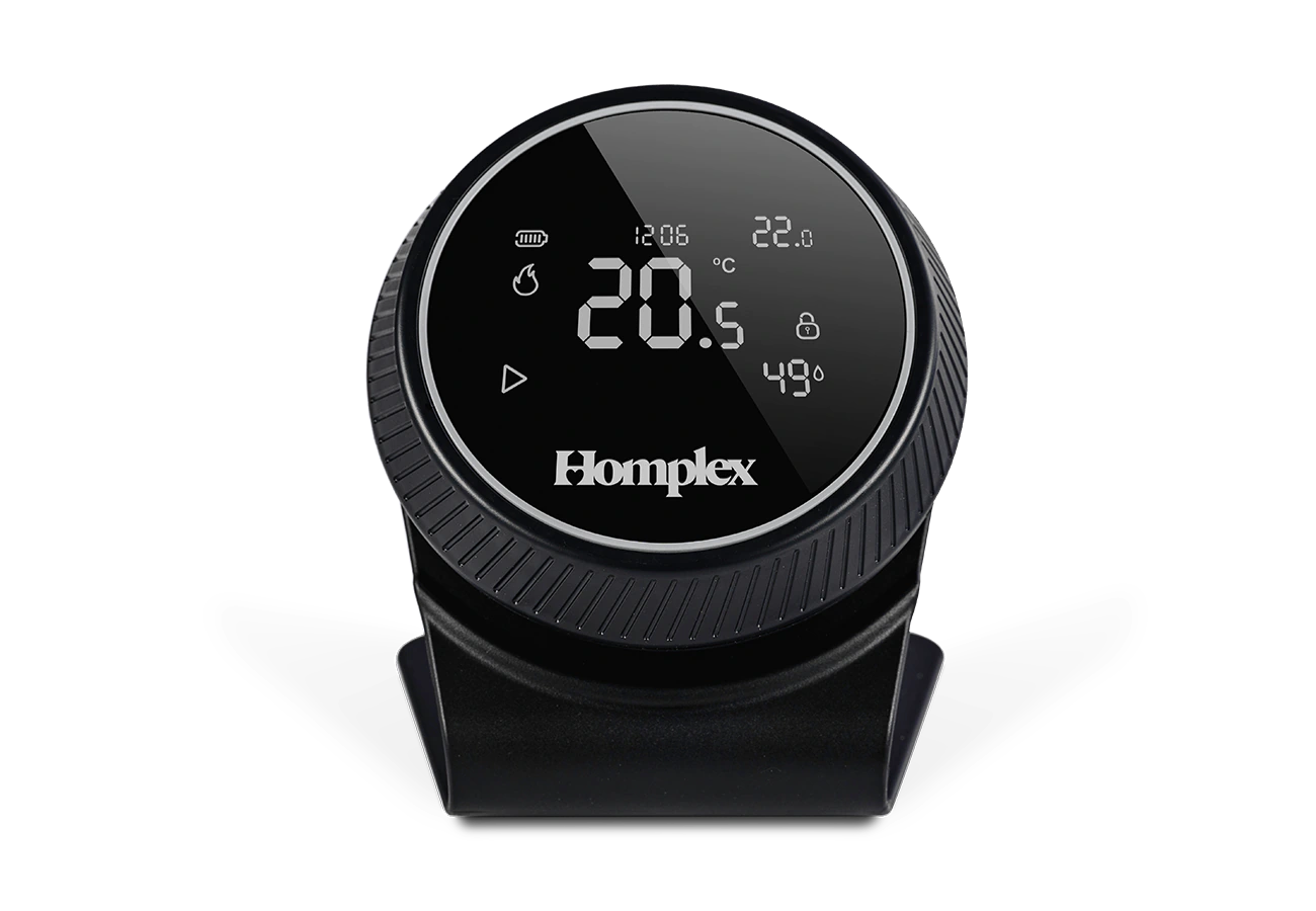 homplex-nx1-black-edition-termostat-programabil-control-la-distanta-cu-stand-vedere-fata